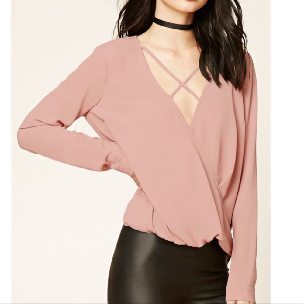 Blush Pink Low front blouse